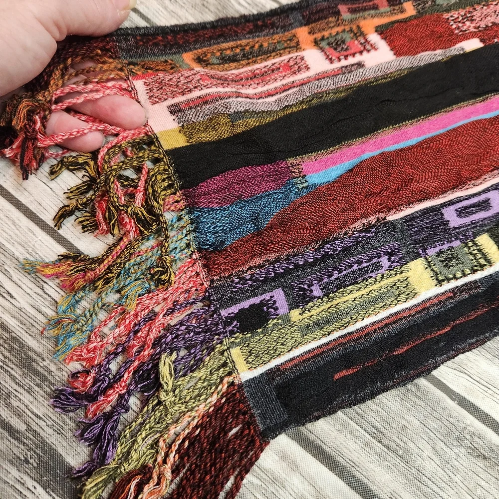 Nepali‎ Handwoven Silk Patterned Scarf